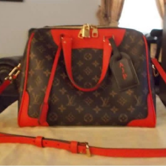 ♥️ AUTHENTIC Louis Vuitton Red Retiro NM ♥️ - Picture 15 of 15